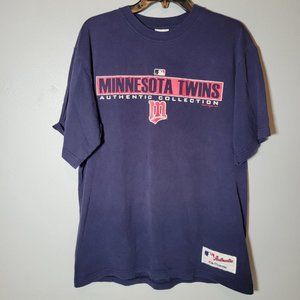 Majestic Minnesota Twins MLB Authentic Collection Baseball Tshirt  Mens  Blue